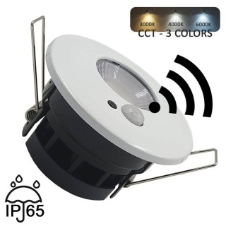 Petit spot LED Capteur de mouvement 7 Watts - IP65 - CCT