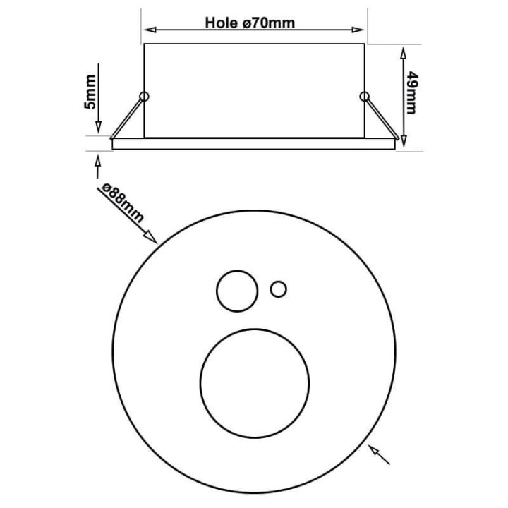 Petit spot LED Capteur de mouvement 7 Watts - IP65 - CCT