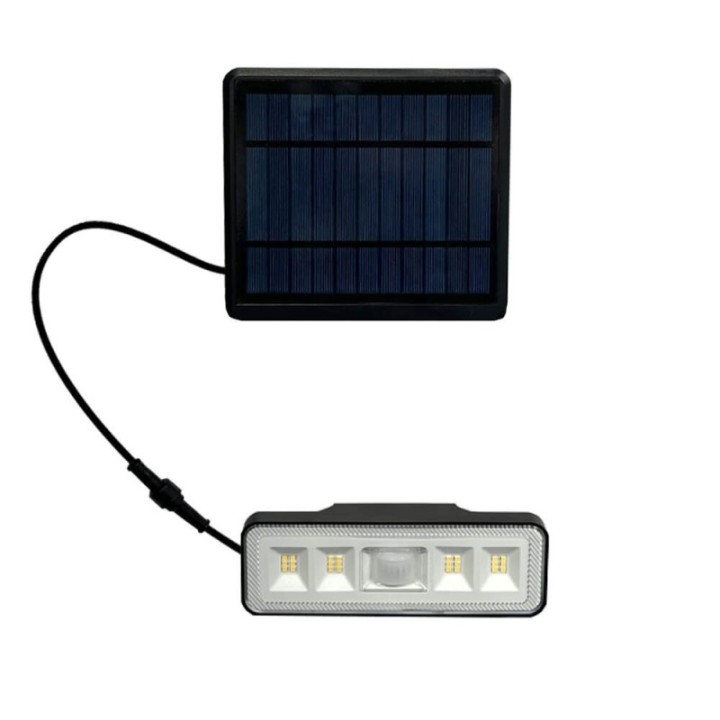 Applique solaire LED détachable 1000 lumens – Panneau déporté 2 m – Capteur PIR – 4000K