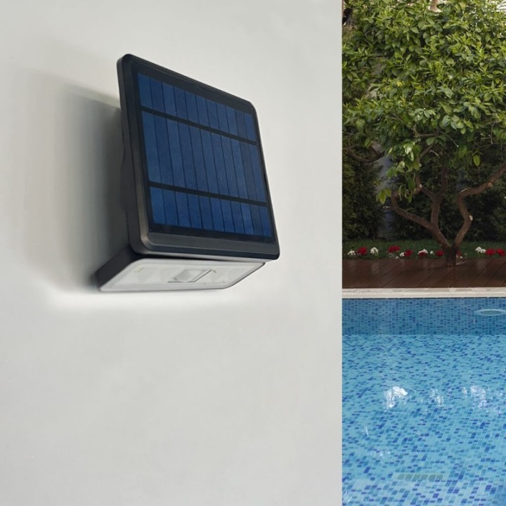 Applique solaire LED détachable 1000 lumens – Panneau déporté 2 m – Capteur PIR – 4000K