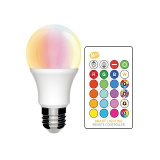 Ampoule LED - 10W - 270º - E27 - RGB + Blanc + Télécommande