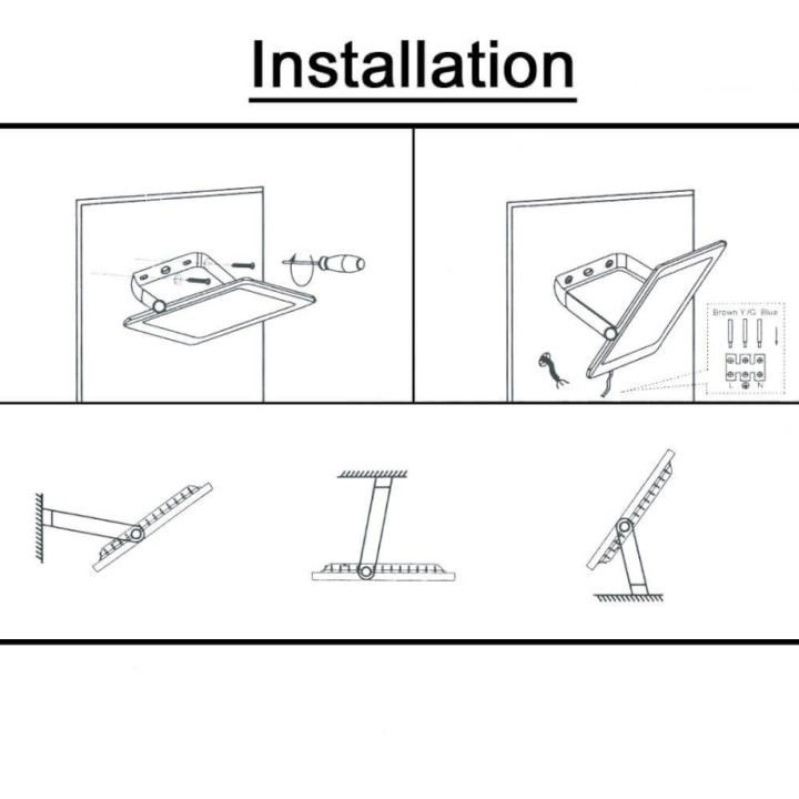 Projecteur LED RGB+W 50W – IP65 – Étanche – Éclairage Extérieur