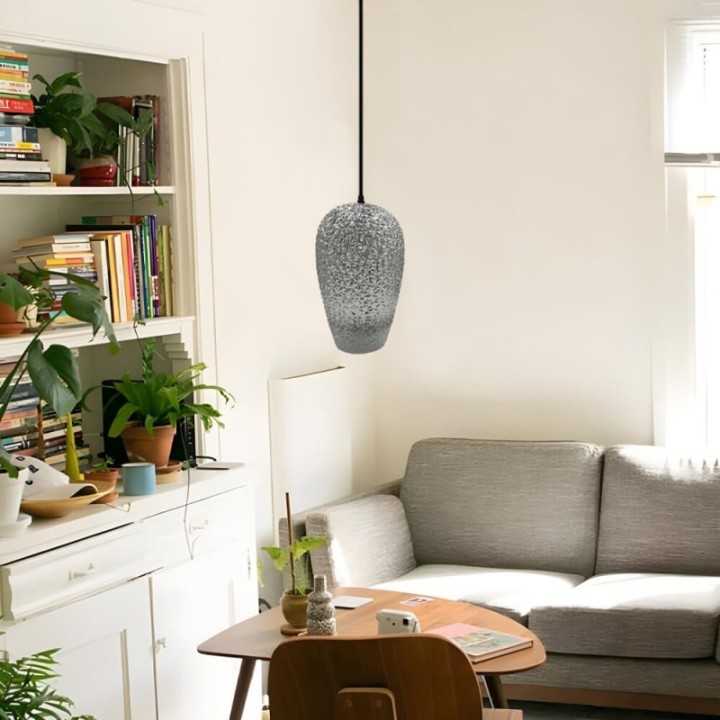 Suspension LED à filament - verre argenté - 4 watts