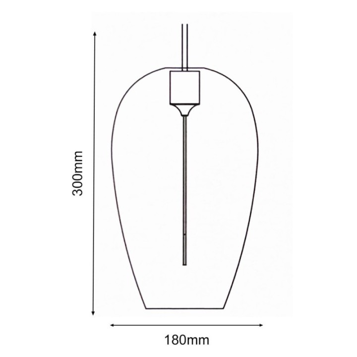 Suspension LED à filament - verre argenté - 4 watts