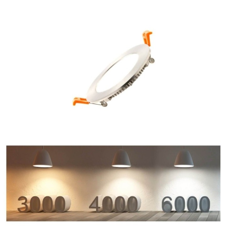 Downlight LED Slim 8W Rond Inox