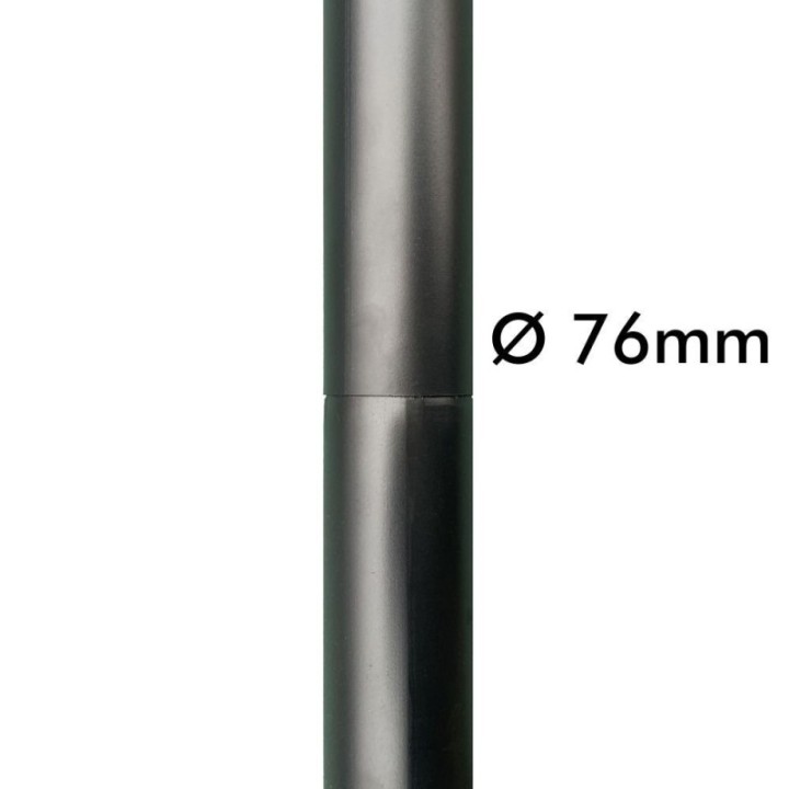 Colonne mât Noir - 3 mètres - 4 mètres