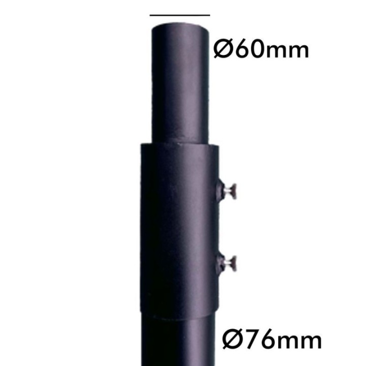 Colonne mât Noir - 3 mètres - 4 mètres