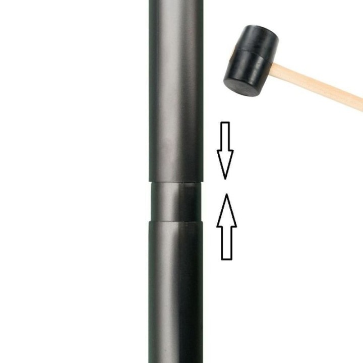 Colonne mât Noir - 3 mètres - 4 mètres