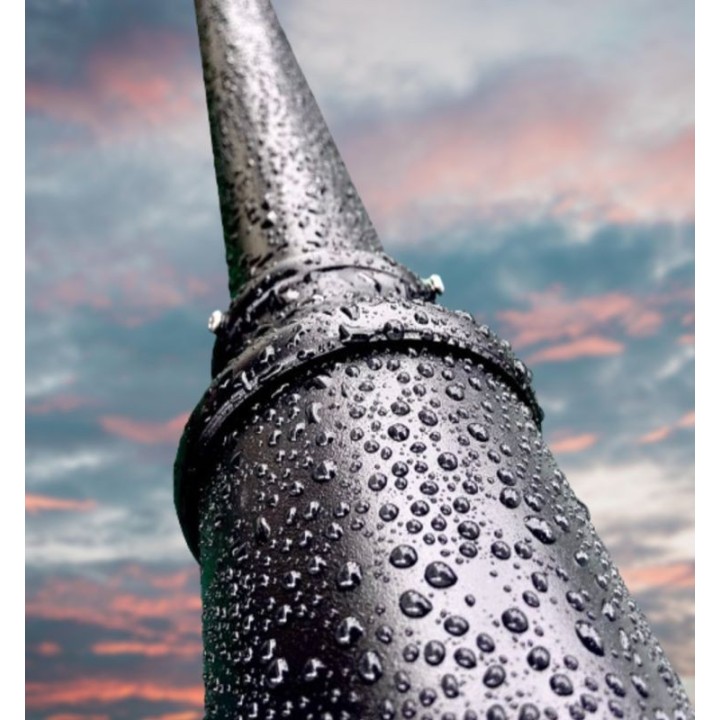 Colonne Noir - 3 mètres - 4 mètres - finition 60mm