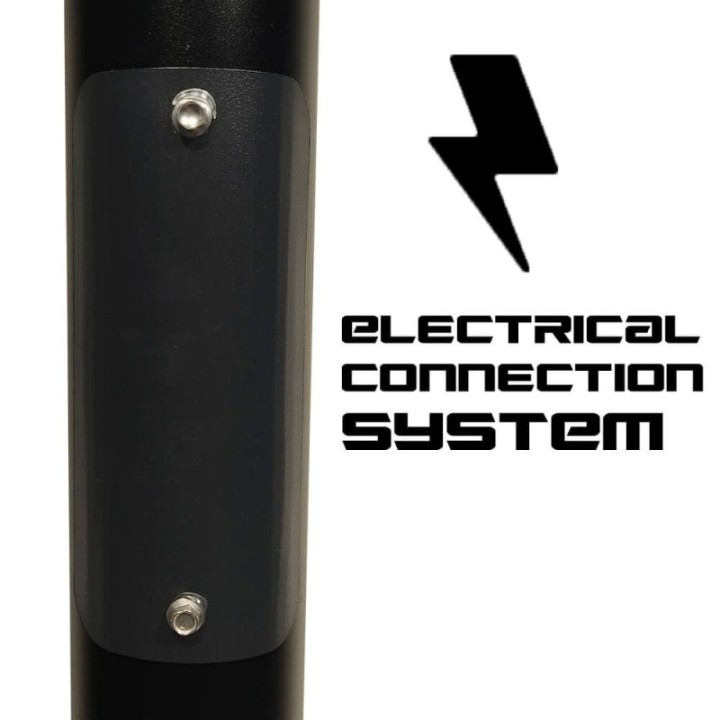 Colonne Noir - 3 mètres - 4 mètres - finition 60mm