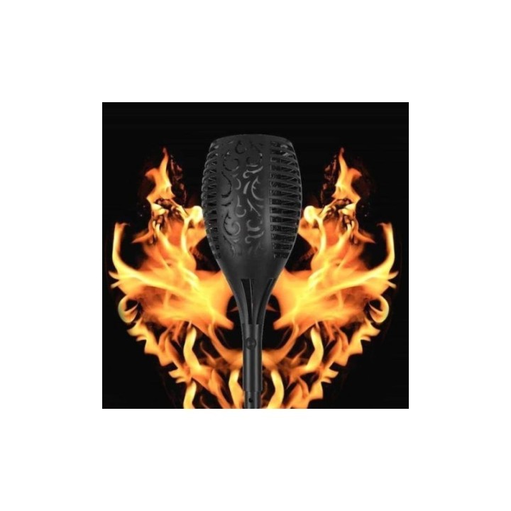 Torche Solaire LED effet Flamme sur Piquet
