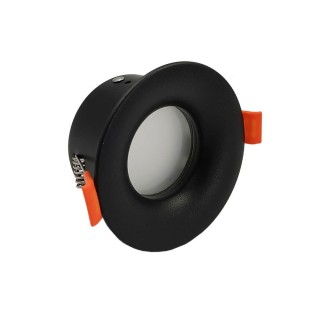 Anneau circulaire étanche fixe noir courbé IP65 - GU10