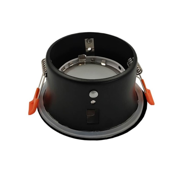 Anneau circulaire étanche fixe noir courbé IP65 - GU10