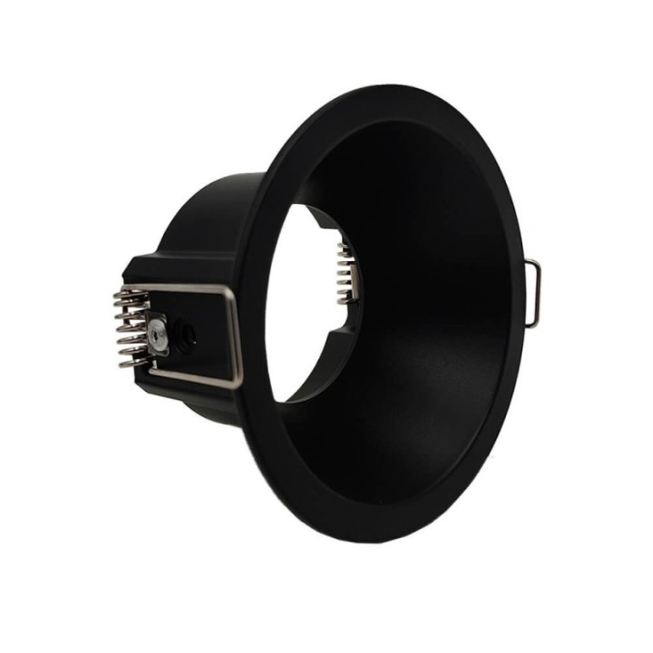 Anneau Fixe Circulaire Noir GU10  – Aluminium Design