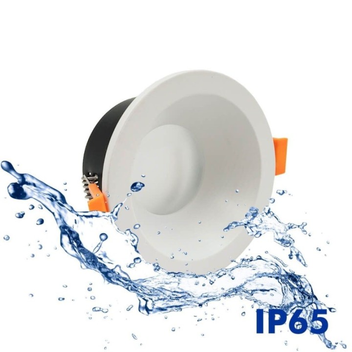 Anneau d'encastrement fixe étanche GU10 - IP65 - BLANC