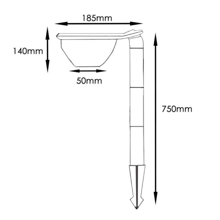 Applique solaire LED 3-en-1 200 lm – CCT (3000K/4000K/5700K) – IP54 – Détecteur de mouvement