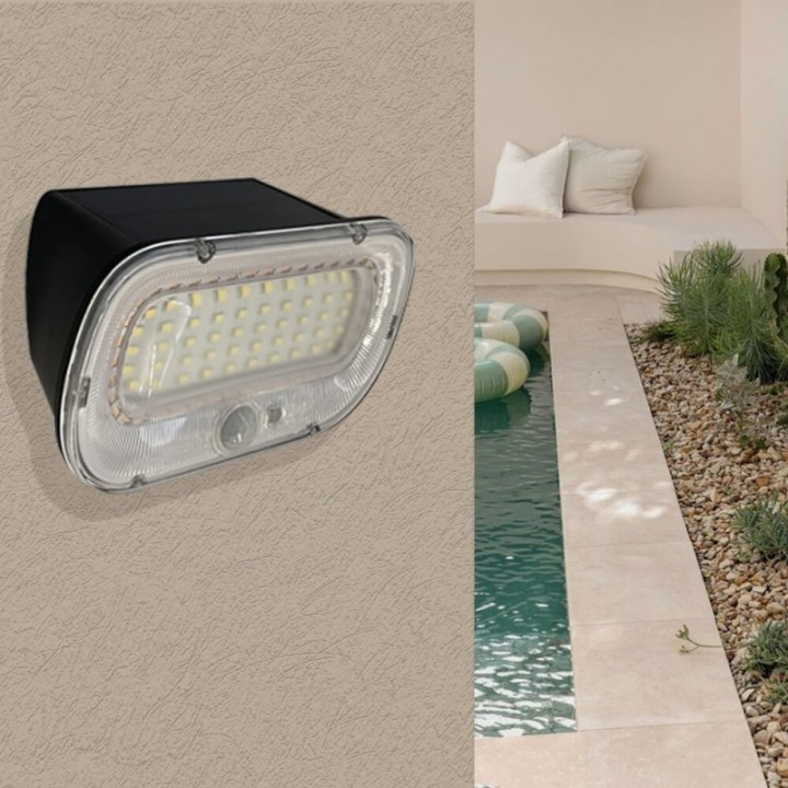 Applique solaire à détection pour porte d'entrée - IP54 - Couleur 5700K