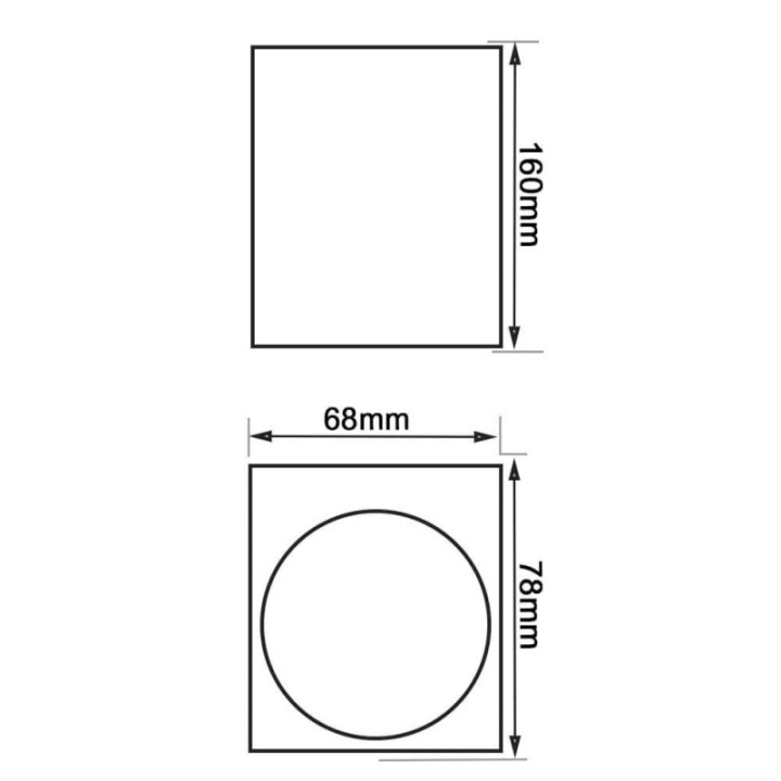 Applique murale LED carrée - IP65 – Double faisceau pour GU10