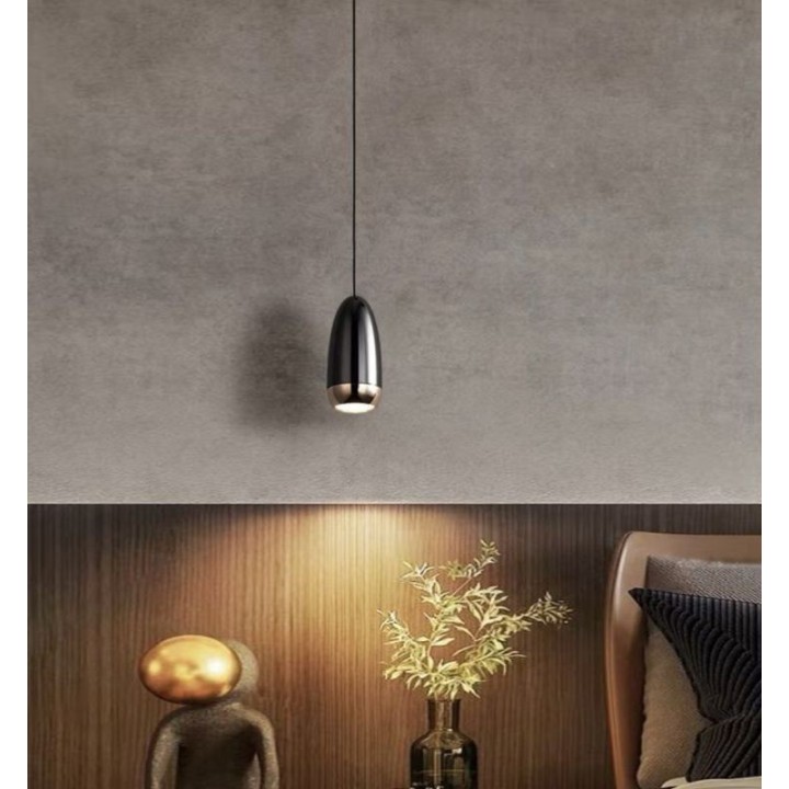 Lampe Suspendue noir perle pour GU10 - Design Élégant et Minimaliste