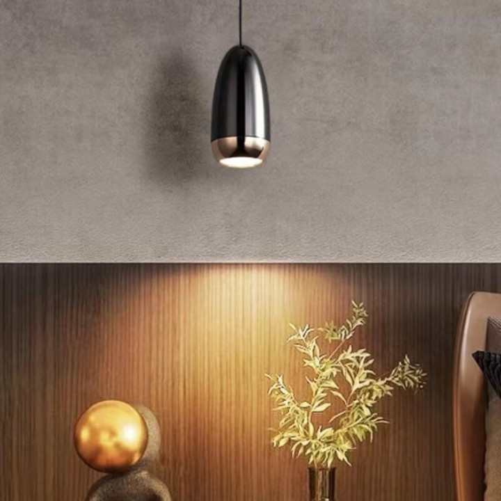 Lampe Suspendue noir perle pour GU10 - Design Élégant et Minimaliste