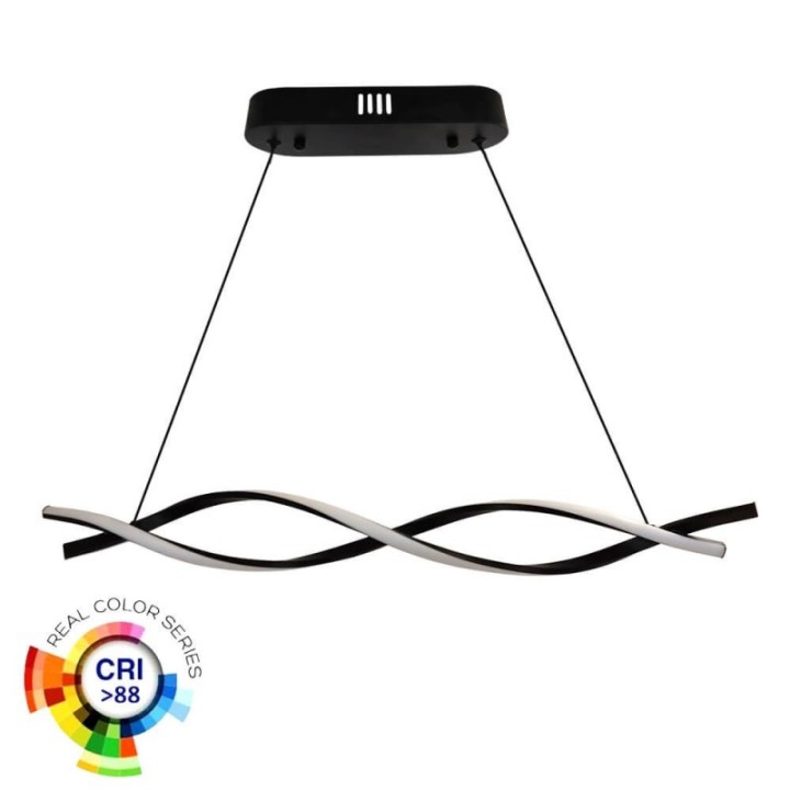 Suspension LED Design Noire | 24 watts | Élégante et Moderne en Alu