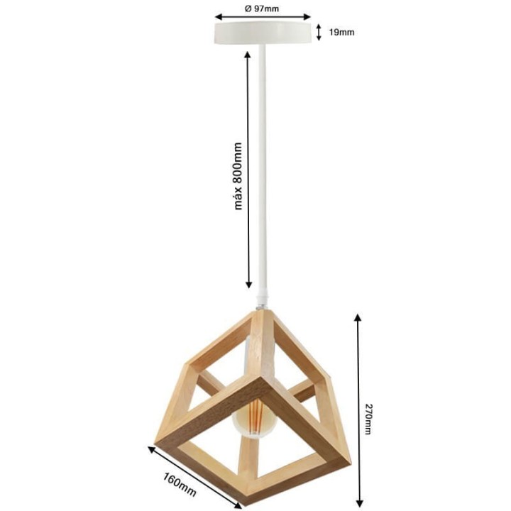 Suspension LED en Bois de Hêtre | Design Scandinave et Naturel | E27