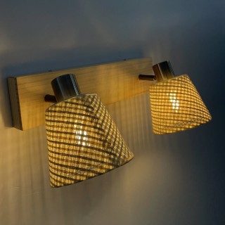 Applique murale en osier pour ambiance tamisée