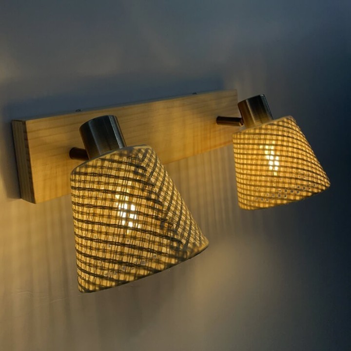 Applique murale en osier pour ambiance tamisée