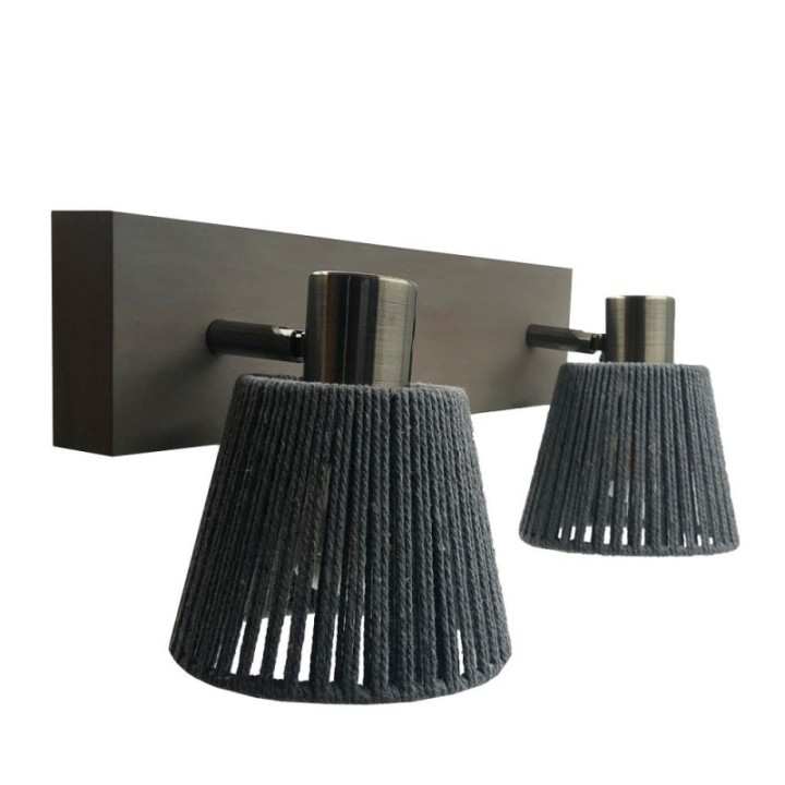 Applique murale en bois noir – Éclairage LED design bois