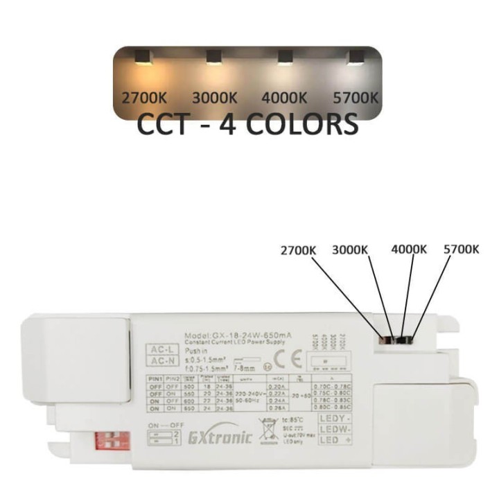 Spot encastré LED 18W-24W design - 38° - UGR11 - CCT