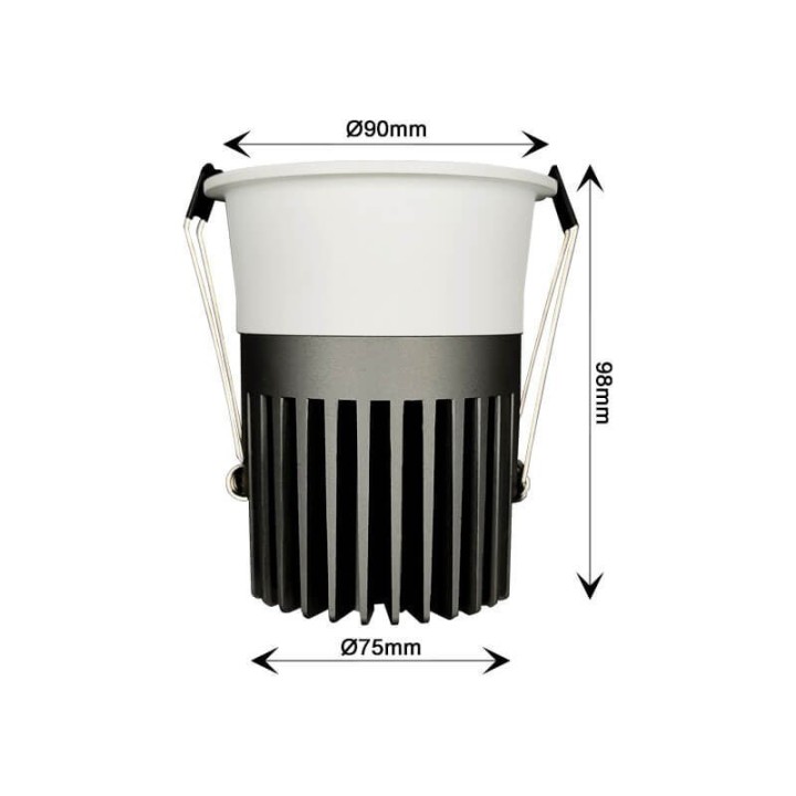 Spot encastré LED 18W-24W design - 38° - UGR11 - CCT