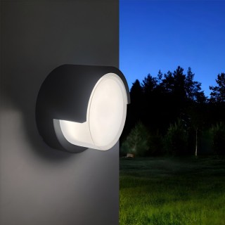 Applique murale LED ronde noir 15W – CCT réglable – Étanche IP65