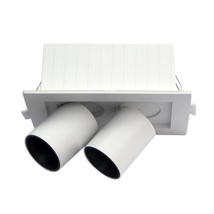 Spot LED rectangulaire 12 watts - double périscope - CCT