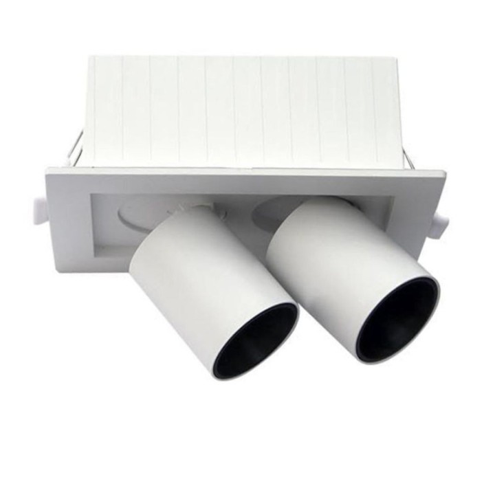 Spot LED rectangulaire 12 watts - double périscope - CCT