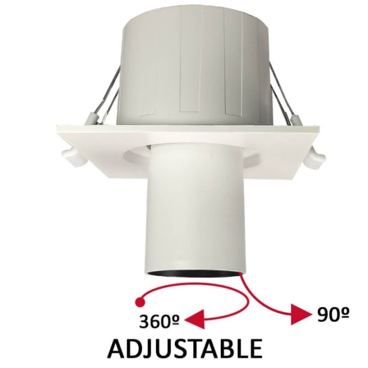 Spot LED 6W - PERISCOPIQUE ORIENTABLE - Carré - CCT