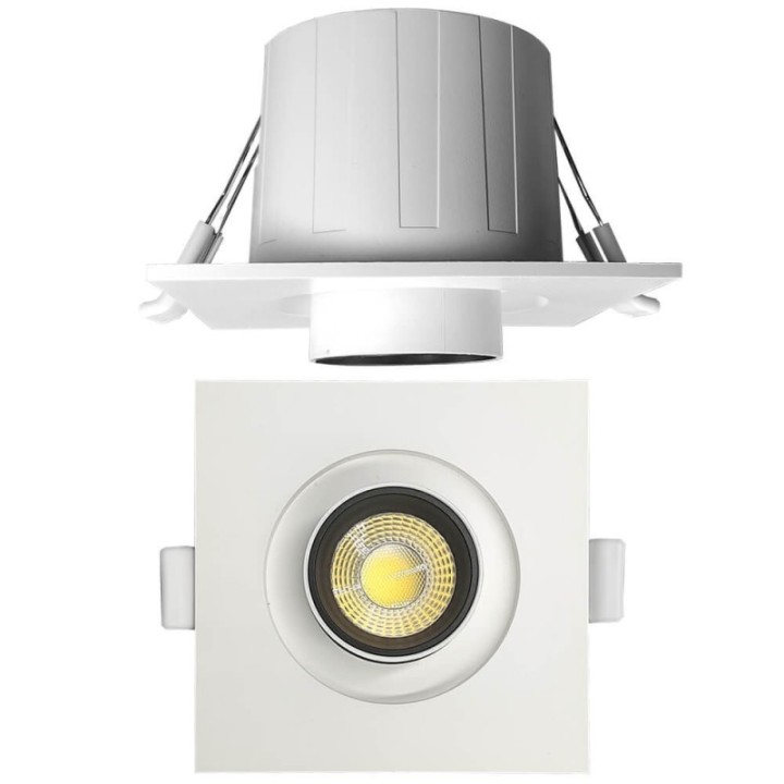 Spot LED 6W - PERISCOPIQUE ORIENTABLE - Carré - CCT