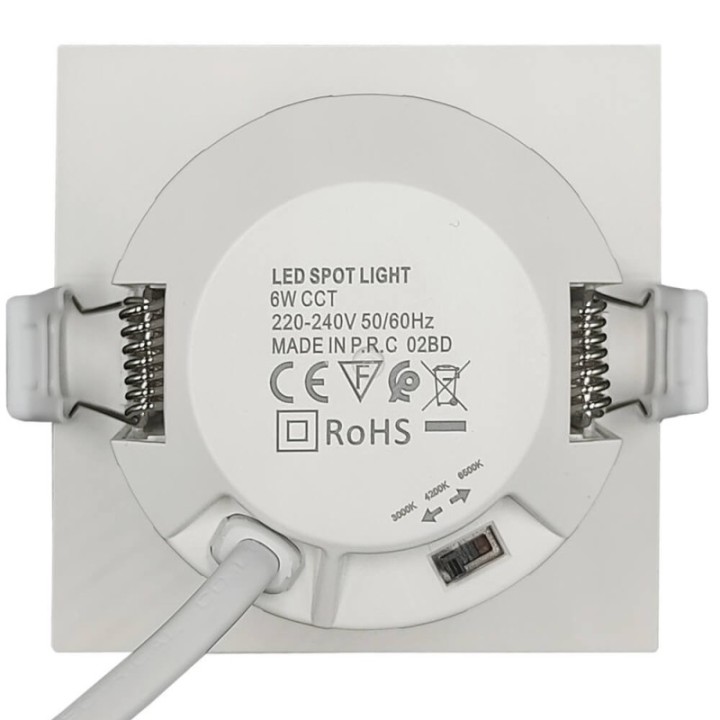 Spot LED 6W - PERISCOPIQUE ORIENTABLE - Carré - CCT