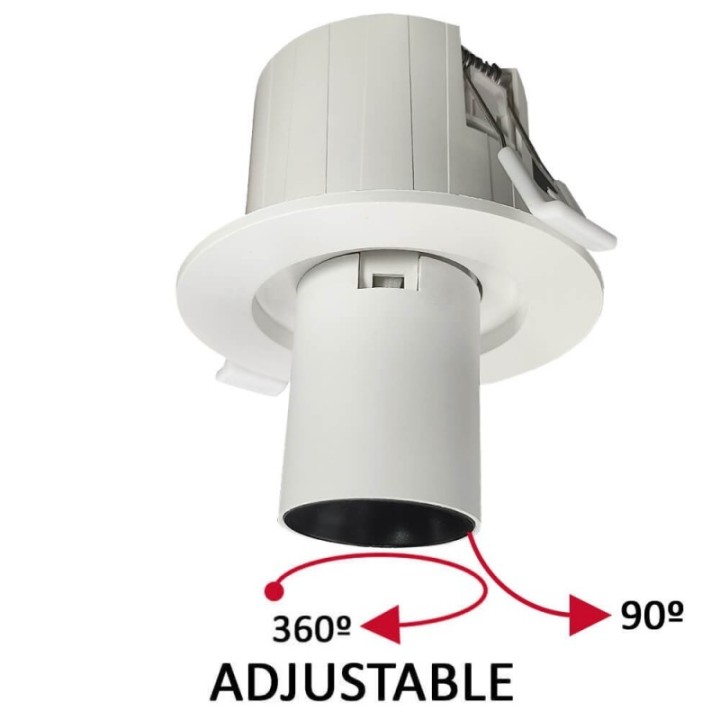 Spot LED 6W - PERISCOPIQUE ORIENTABLE - rond - CCT