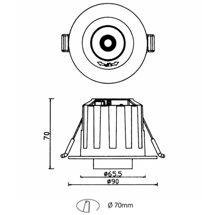 Spot LED 6W - PERISCOPIQUE ORIENTABLE - rond - CCT