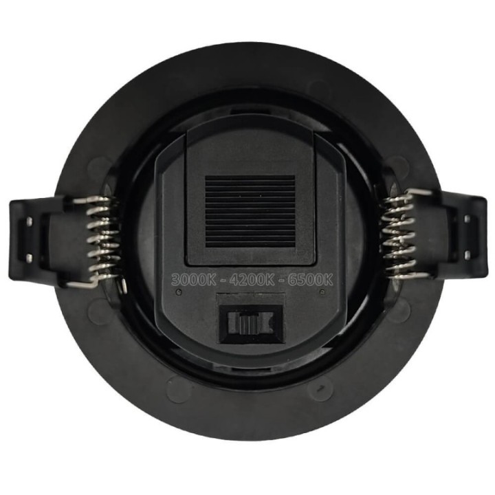 Spot encastrable LED 7W - Rond Noir - CCT - UGR19