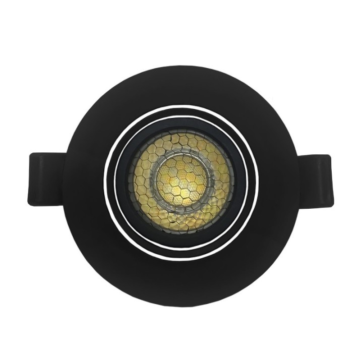 Spot encastrable LED 7W - Rond Noir - CCT - UGR19