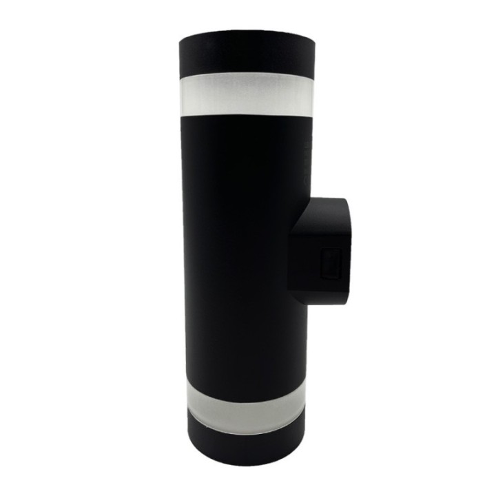 Applique murale LED noir cylindrique 18W – CCT réglable – Étanche IP65