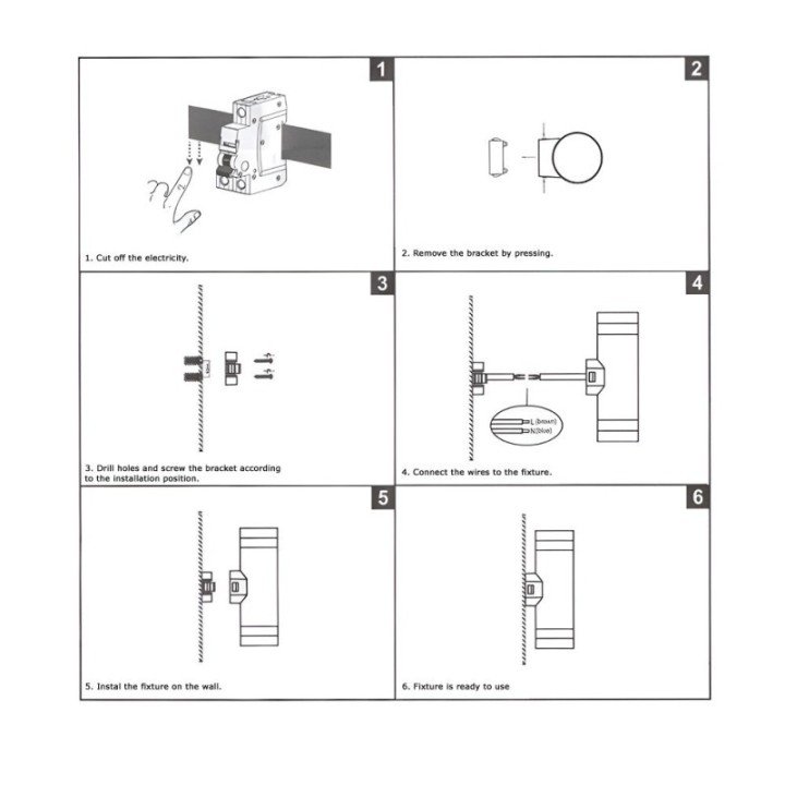 Applique murale LED noir cylindrique 18W – CCT réglable – Étanche IP65