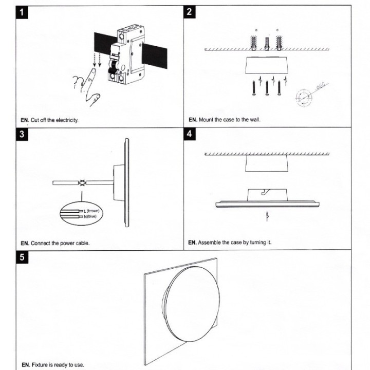 Applique murale LED 15 watts - IP65 – CCT - Lumière indirecte - Polycarbonate