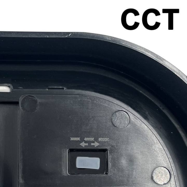 Plafonnier LED 18W IP65 – CCT couleur sélectionnable – Noir – Applique ou plafond