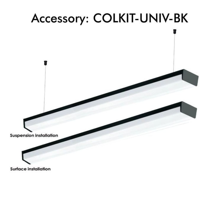 Réglette Linéaire LED 36W Noire – 120cm | CCT Couleur Sélectionnable | Éclairage Moderne