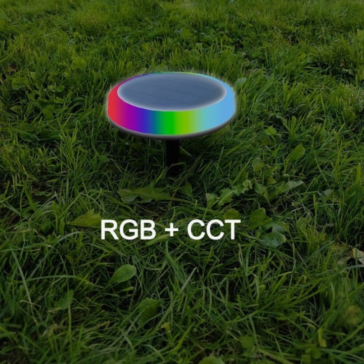 Piquet Solaire de Jardin LED - couileur RGB + CCT - Étanche IP65