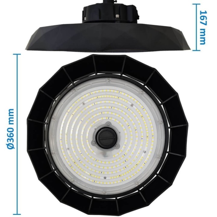 Cloche Industrielle LED UFO 200W-100W – SOSEN – 170 lm/W – IP65
