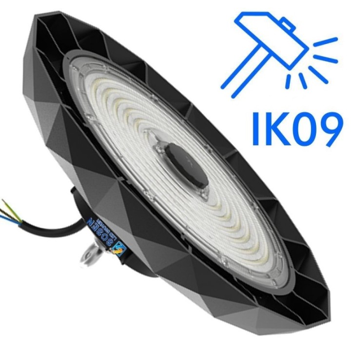 Cloche Industrielle LED UFO 200W-100W – SOSEN – 170 lm/W – IP65