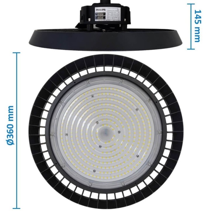 Cloche Industrielle LED 200W – Philips Xitanium – 170 lm/W – IP65